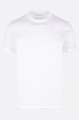 PRADA Shapeable White Cotton T-Shirt New & Authentic
