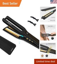 Professional Flat Iron with LCD Display - Adjustable Heat for All Hair Types