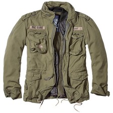 Brandit Classic M65 Mens Field Jacket Warm Lining Hunting Parka Army Coat Olive