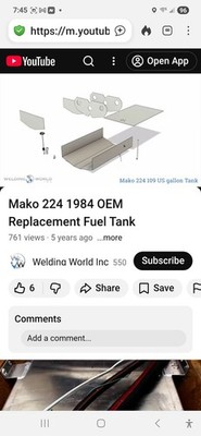 Mako224  REPLACEMENT Fuel Tank