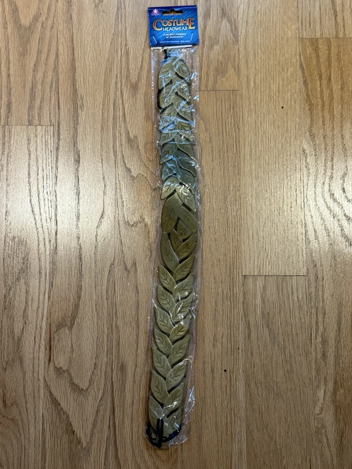 Tocado de oro con corona de laurel, nuevo, dorado, tema griego Foto 2 de 4