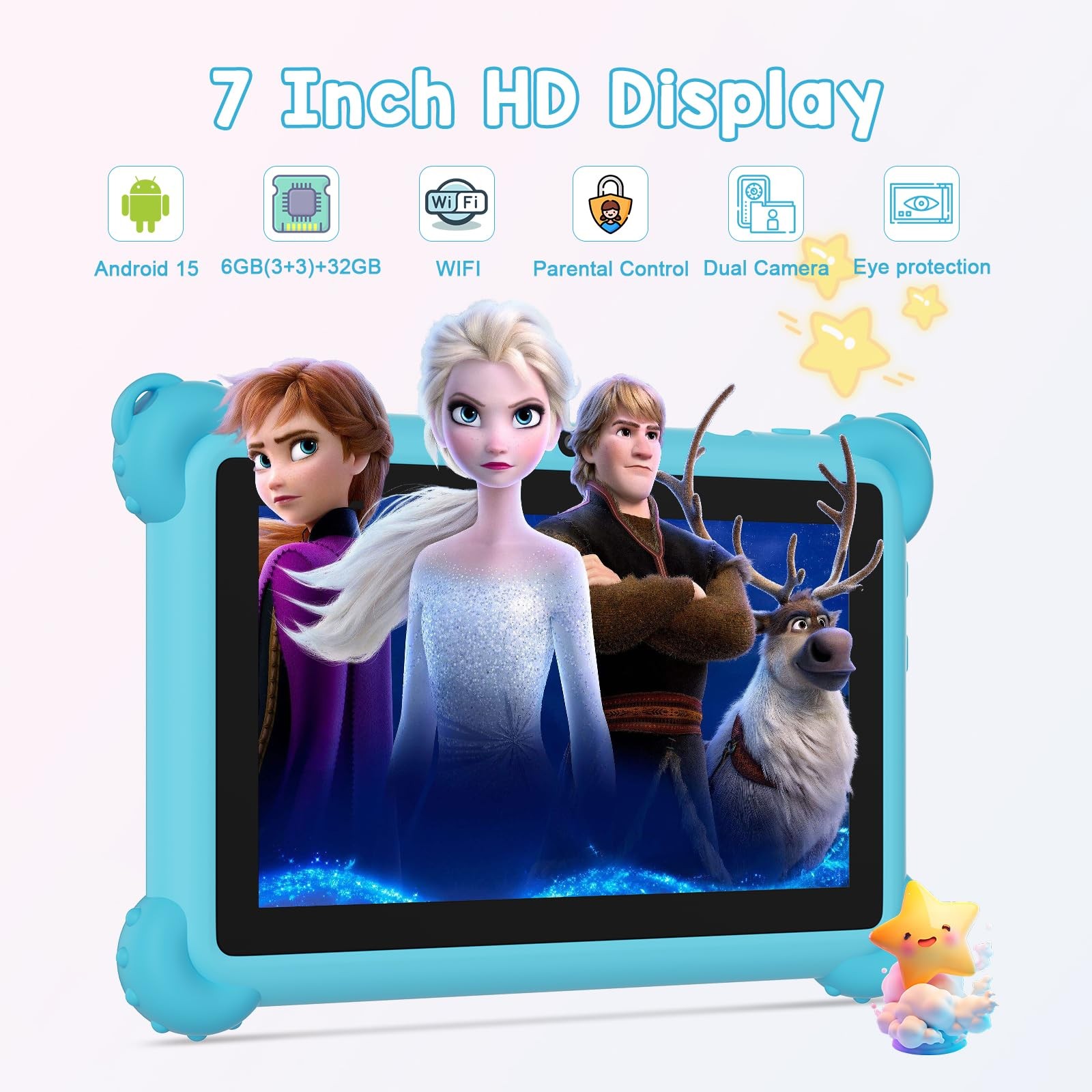 C idea tablet per bambini Android 15 7 pollici 1024 x 600 6 GB (3 3) RAM 32 GB foto 2