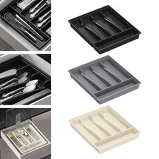 Cutlery Silverware Tray Expandable Multi Compartments Flatware Organizer