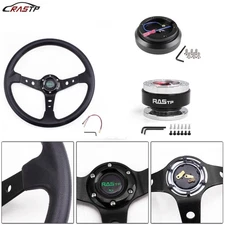 14"Steering Wheel+Quick Release+Hub Adapter For Mitsubishi Eclipse Lancer Galant