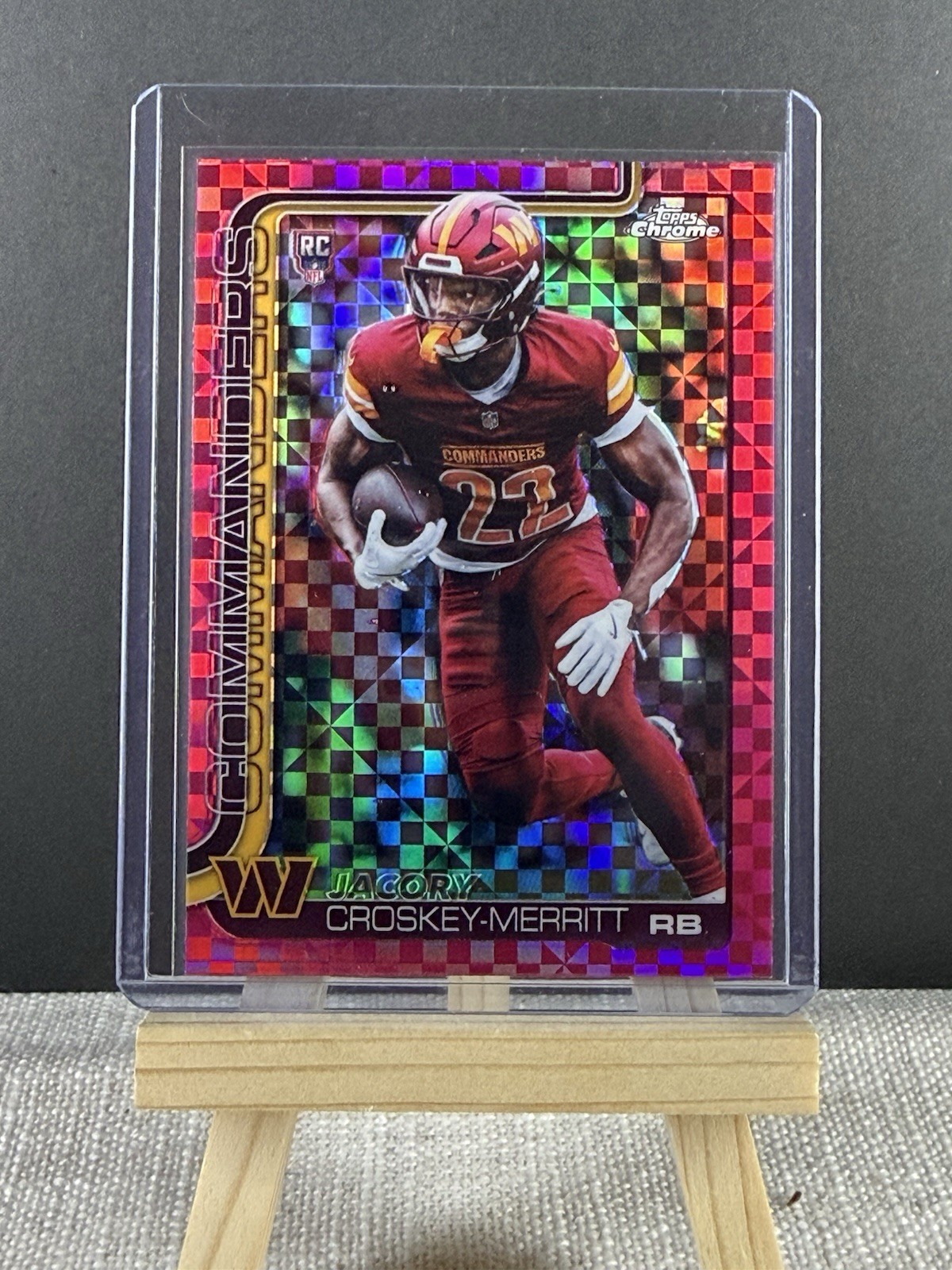 Jacory Croskey-Merritt Topps Chrome #387 X-Fractor