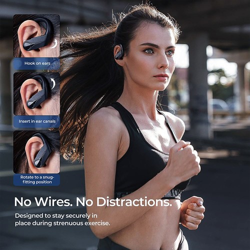 MPOW Stereo Bluetooth Wireless Earbuds TWS Earphones Ear-hook Headphones - Picture 9 of 22