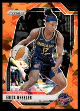 Erica Wheeler Orange Cracked Ice #61 2024-25 Panini Prizm WNBA Indiana Fever