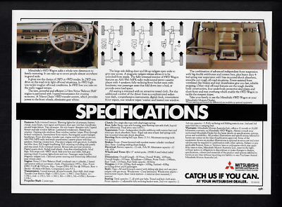 MITSUBISHI L300 EXPRESS 4WD WAGON SPECIFICATIONS BROCHURE YP00092B