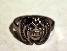 Alien Skull Biker Ring Size 7.5