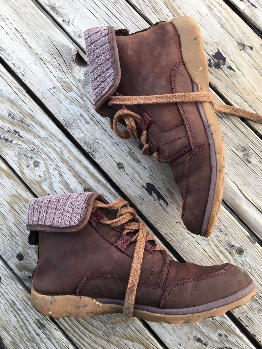 Chaco Mahogany Maroon Leather Ankle Boots J106808 Size US Women’s(Have  Wear)