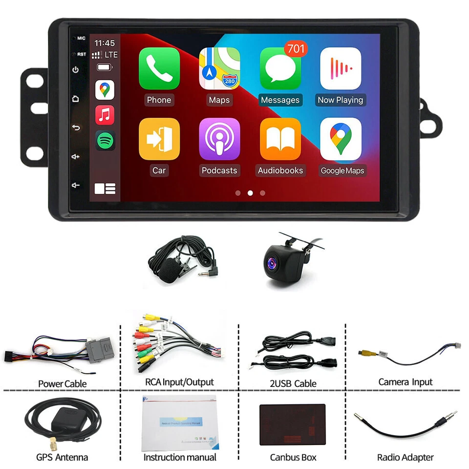 Radio estéreo reproductor GPS reproductor DSP tablero BT para Monte Carlo 2000-2005 Android 13 CarPlay Foto 3 de 4