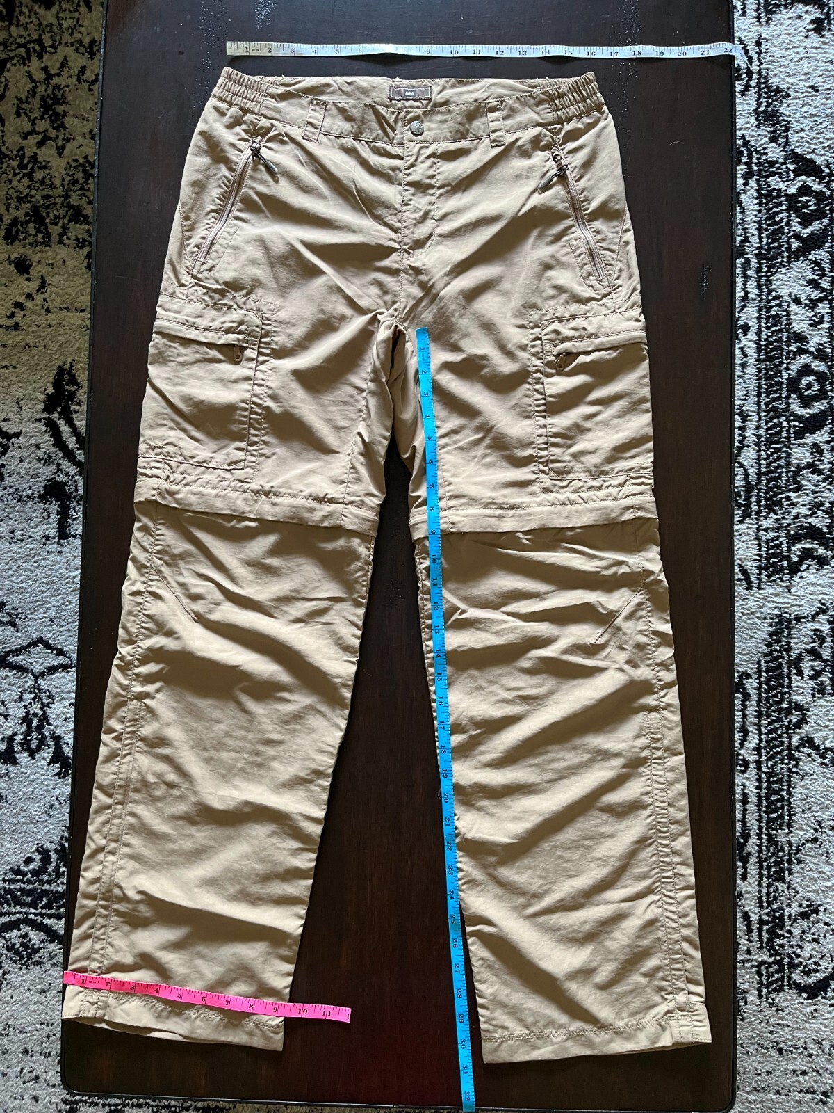 Women's REI Convertible Cargo Pants Shorts Nylon Khak… Gem