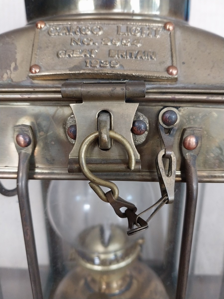 Vtg Marine Cargo Light 3954 Brass Ship Carriage Lantern