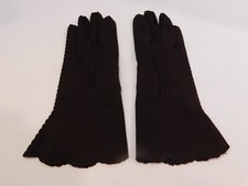  DESIGNER LADIES BROWN COTTON DRESS GLOVES UNLINED SIZE 6.5