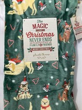 Christmas Throw With Dogs On It New Adorable Design