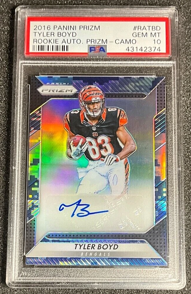 Tyler Boyd Panini Prizm Rookie Autograph Prizm #RATBD Camo