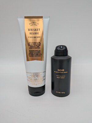 Set Bath & Body Works Noir Body Spray 104g & Whiskey Reserve Körpercreme 226g