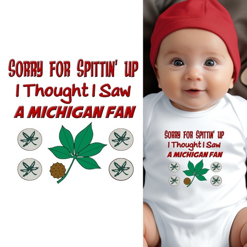 Combinaison bébé - I Thought I Saw a Michigan fan vêtements de bébé pour Ohio State - Photo 1/4