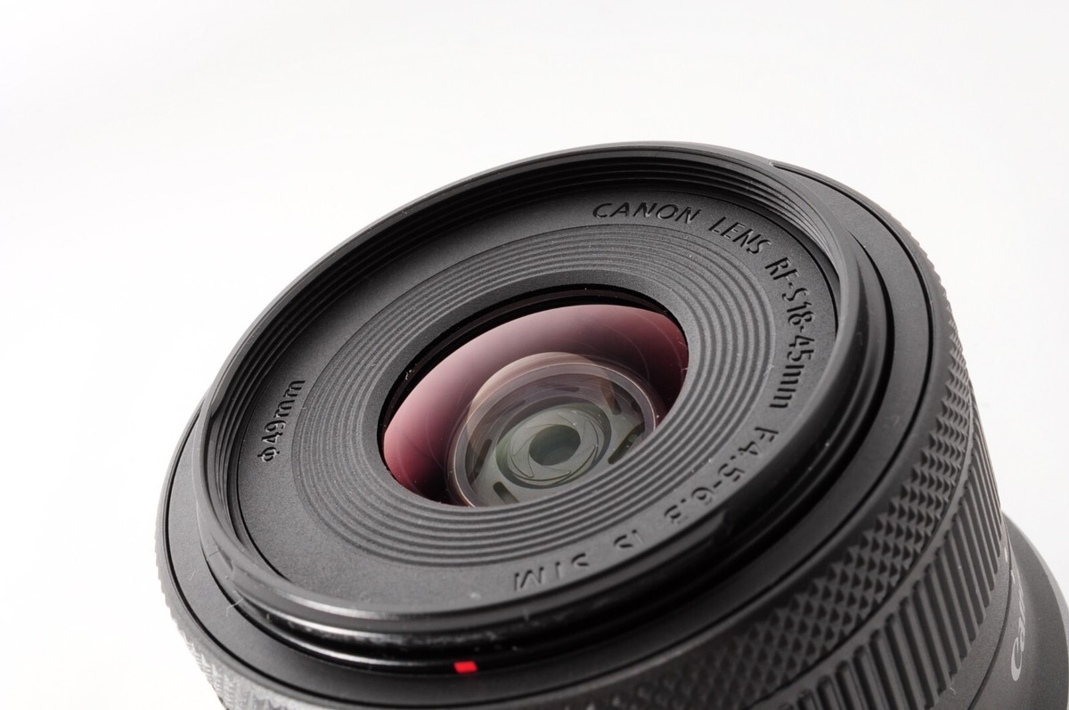 MINT Canon Rf-S 18-45mm F4.5-6.3 Is Stm Zoom Lens w/Hood Caps From