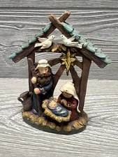 Resin Nativity Scene One Piece Christmas Holy Family Baby Jesus Holiday Decor 5”