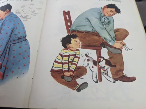 JUST LIKE MOMMY, JUST LIKE DADDY ~ vintage Wonder Book, Father's Day, VG - Picture 4 of 6