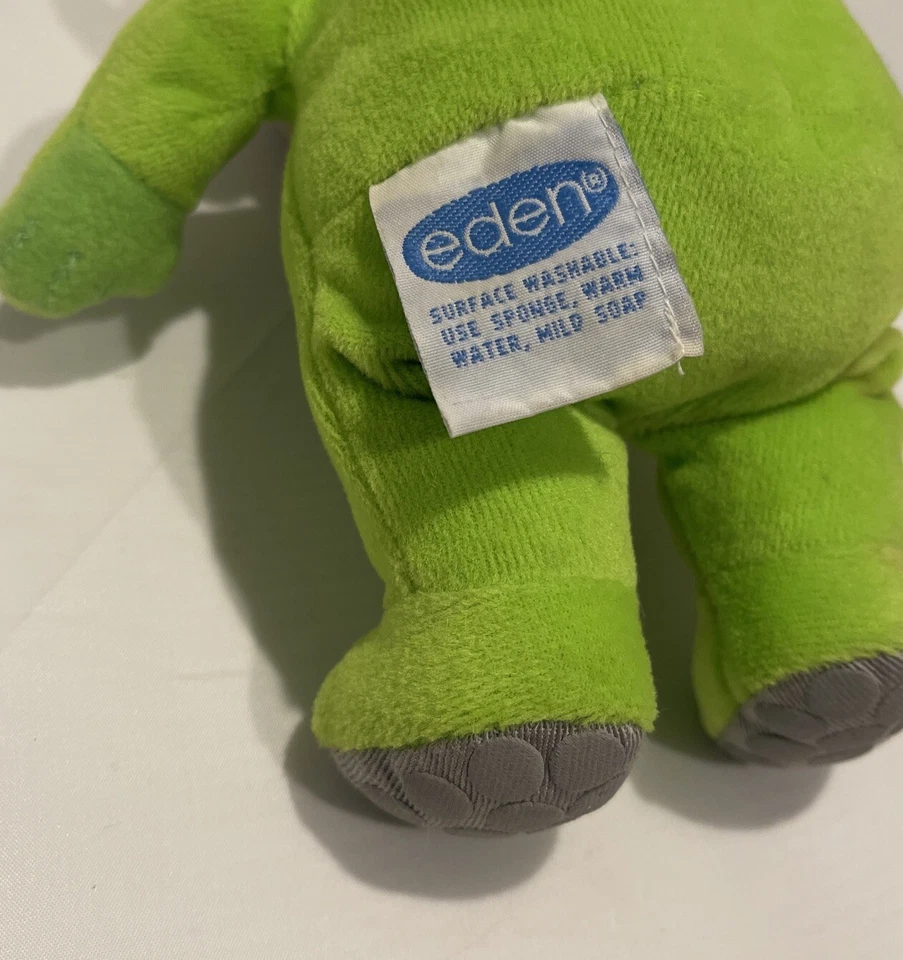 De colección 1998 Eden Teletubbies Dipsy verde 9” peluche cara flocada Foto 3 de 4