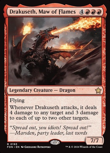 MTG Foundations R Drakuseth, Maw of Flames #0193