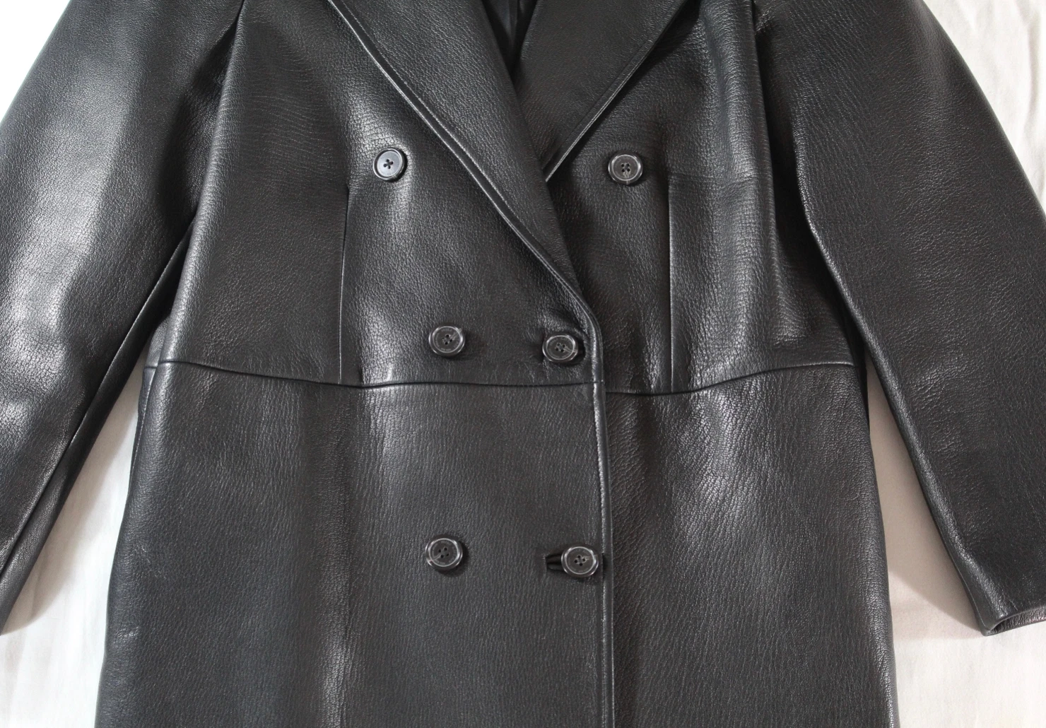 GUCCI NILI LOTAN CAPPOTTO "KELSO" PELLE DI CAPRA PESANTE NUOVO CON ETICHETTE $2.795 (SUPER RARO!!) M