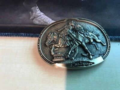 Original USA Gürtelschnalle, Wild West, Frederic Remington Collection