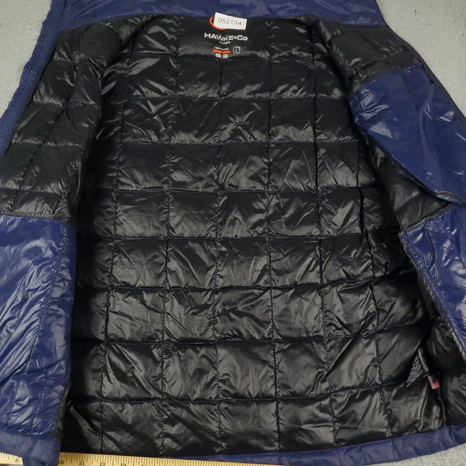 Hawke & Co Chaleco Hombre Talla Grande Azul Puffer Cremallera Completa Chaqueta Foto 3 de 4