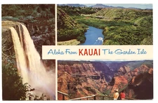 Wailua River Falls Waimea Canyon Kauai Hawaiian Islands Postcard