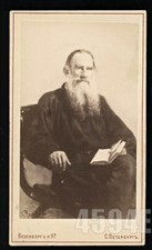 2 of 2 Rare Original CDV Photo Russian Writer Leo Tolstoy Russia Antique 1800s