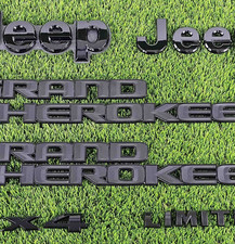 Fit For 2017-2021 Jeep Grand Cherokee 4x4 Limited Black Emblem Nameplate 8pcs