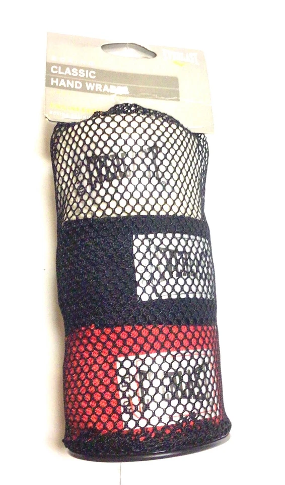 Everlast Boxing / MMA Classic Training Level 1 Hand Wraps 3-Pk Black/Red/White - Image 2 of 4