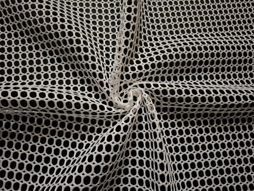 120g/4oz* - BLANCO - TELA DE RED DE MALLA TÉCNICA CON AGUJEROS GRANDES - 150cm/60" de ancho - Imagen 2 de 2