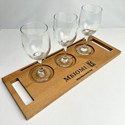 PGA TOUR MEIOMI OFFICIAL WINE OF THE PGA WOOD FLIGHT BOARD WITH HANDLES
