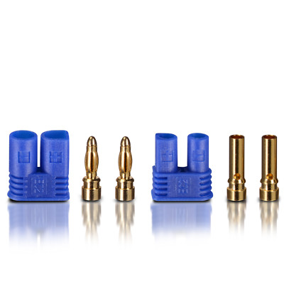 Hochstrom EC2 Stecker Buchse 2.0 mm Goldkontaktstecker 1 Paar partCore 100218