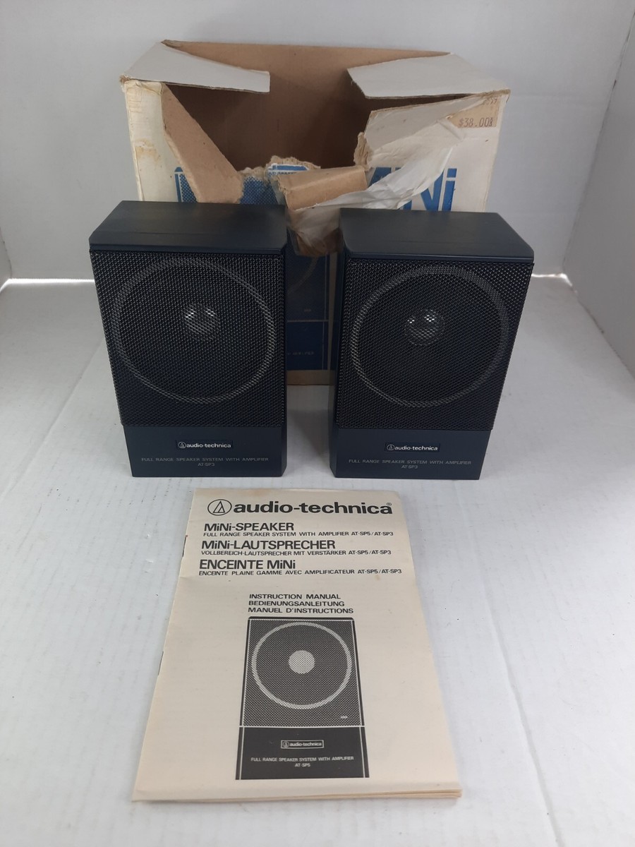 Rare Audio-Technica Japan 80s Mini Speaker Speakers AT-SP3 Rare Audio-Technica Japan 80s Mini Speaker Speakers AT-SP3