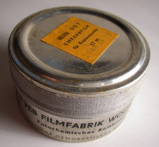 ORWO Chrom UD1 Umkehrfilm für Kopierzwecke, 17m in Blechdose, 1978, DDR, OVP