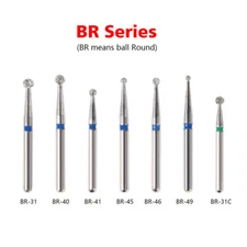 Dental Diamond Burs for High Speed Handpiece Medium FG1.6mm BR ball Round ns