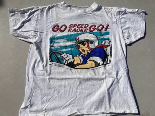 Vintage 1992 Go Speed Racer Mach 5 Stanley Desantis T-shirt rzadki duży klasyczny - Zdjęcie 1 z 6