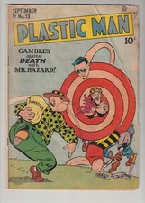 PLASTIC MAN 13 GD/GD 2.0/2.5 QUALITY COMICS 1948