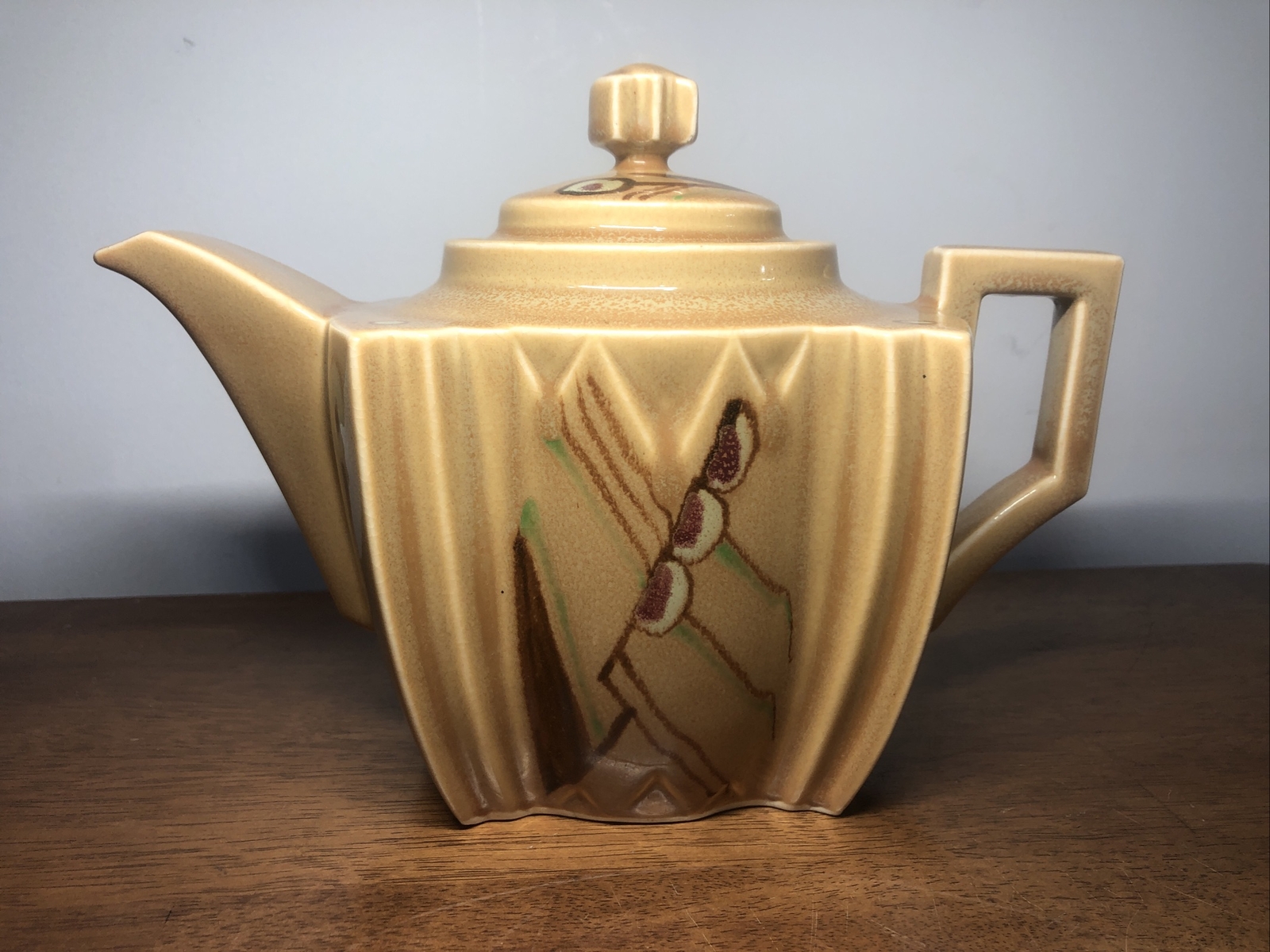 Art Deco Style Teapot Hand Painted Japan eBay