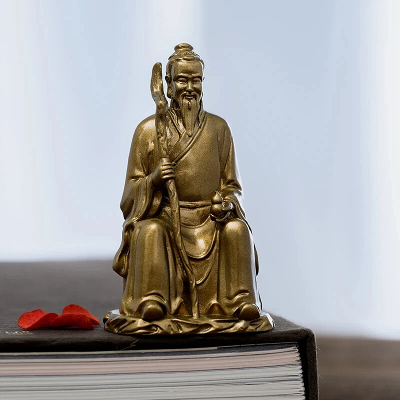 La Estatua del Sol Simiao, el Rey de la Medicina Buda de latón estilo chino decoración del hogar Foto 3 de 4