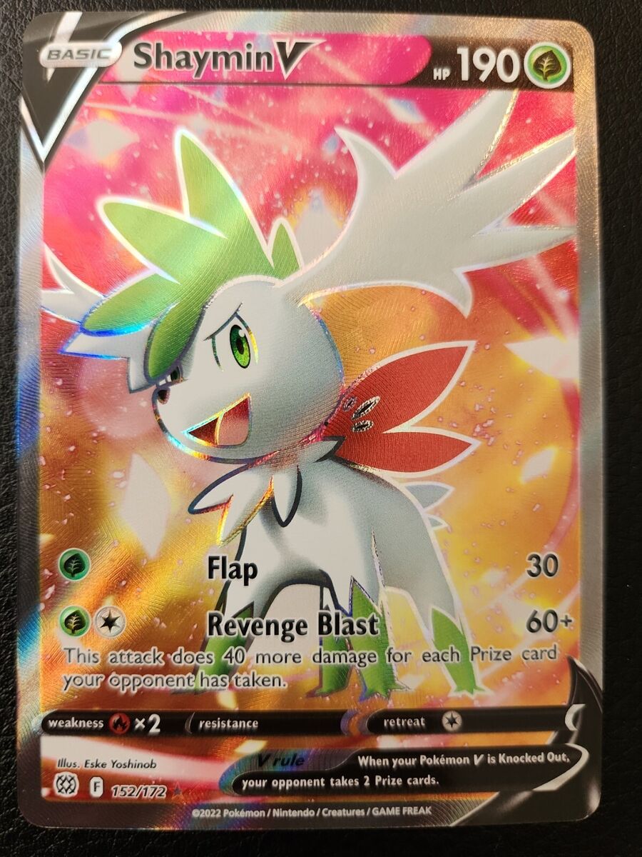 Carta Pokemon Shaymin V Full Art 152/172 Astros Cintilantes