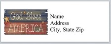 Personalized Address Labels God Bless America P 489