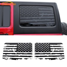 Hardtop Window Stickers Us Flag For Jeep Wrangler 2011-18 Jku 4 Door Accessories
