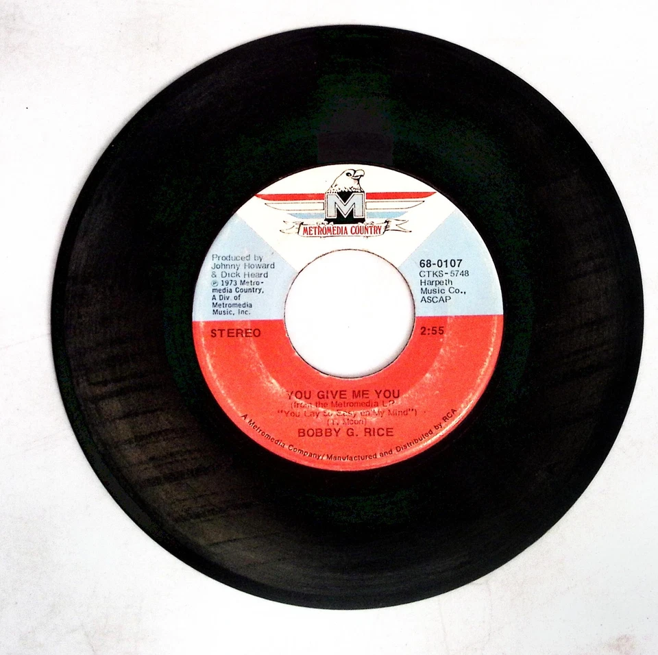 BOBBY G. RICE – YOU GIVE ME YOU / BRING YOUR LOVE TO ME SOFTLY VINYL 45 80-59 Foto 3 de 3