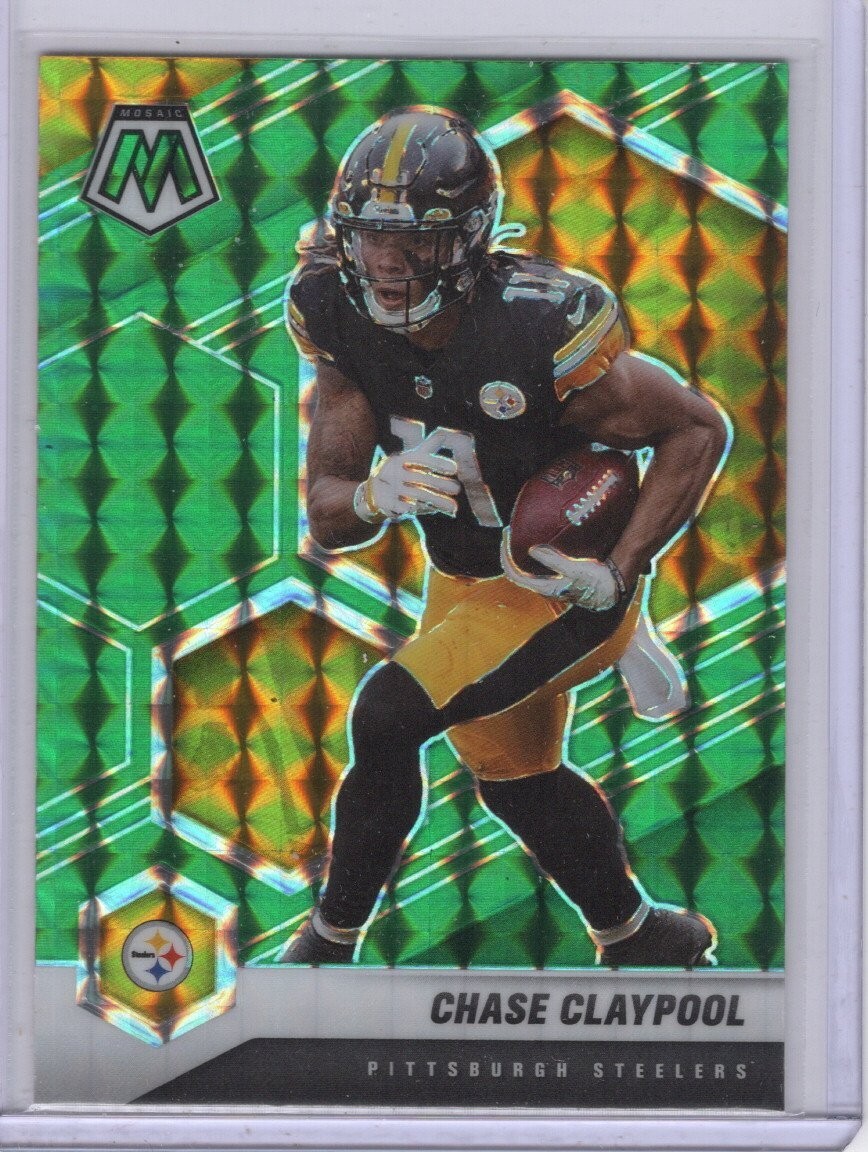 2021 Panini Mosaic Green Prizm #169 Chase Claypool Pittsburgh Steelers