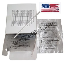 Hollow Sterilized Pierce Gauge Piercing Needle 12 14 15 16 18 20g